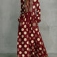 High Waisted Long Sleeve Collar Maxi Dress