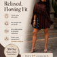 Chiffon Ruffle Mock Neck Dress