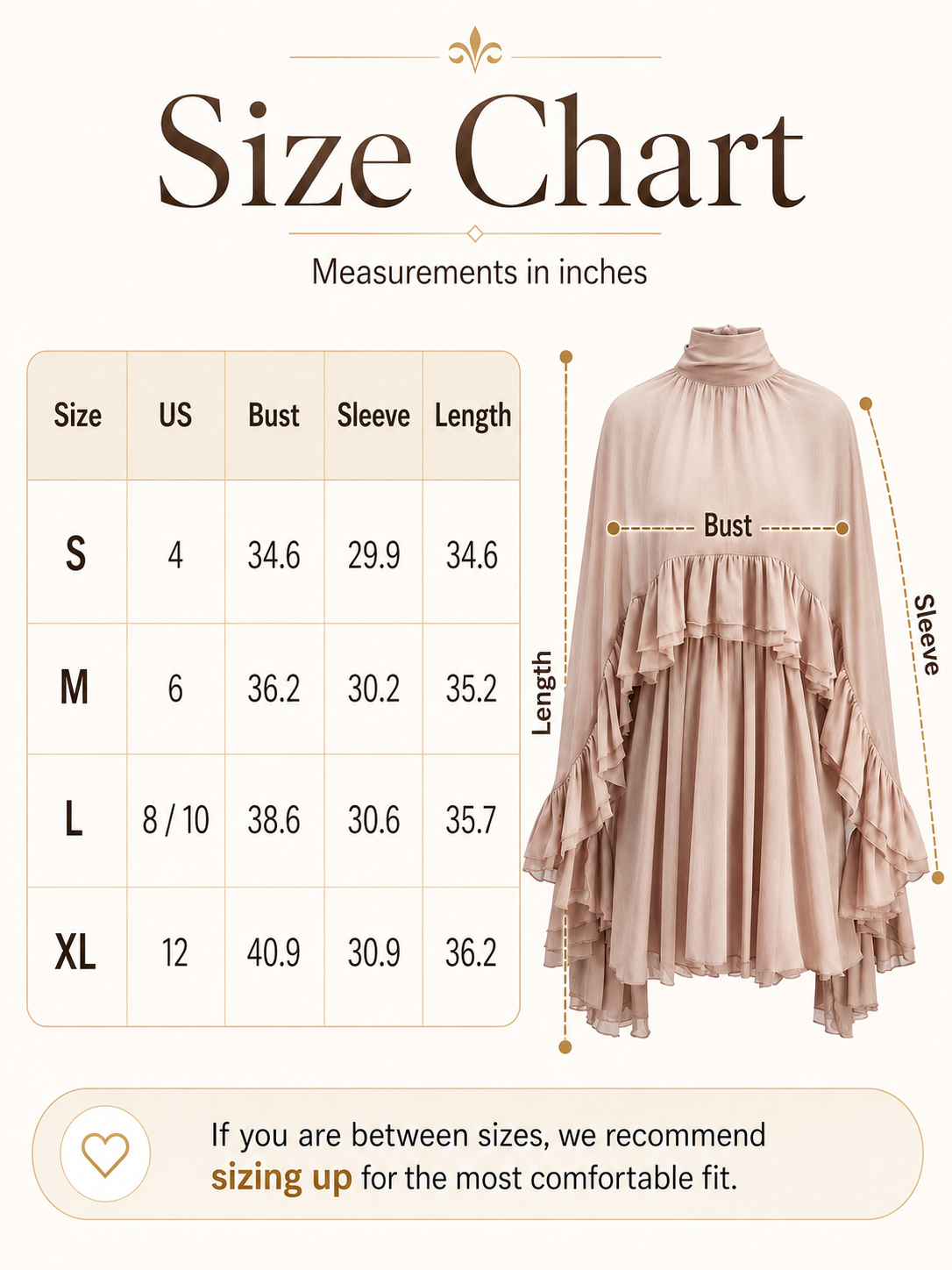 Chiffon Ruffle Mock Neck Dress