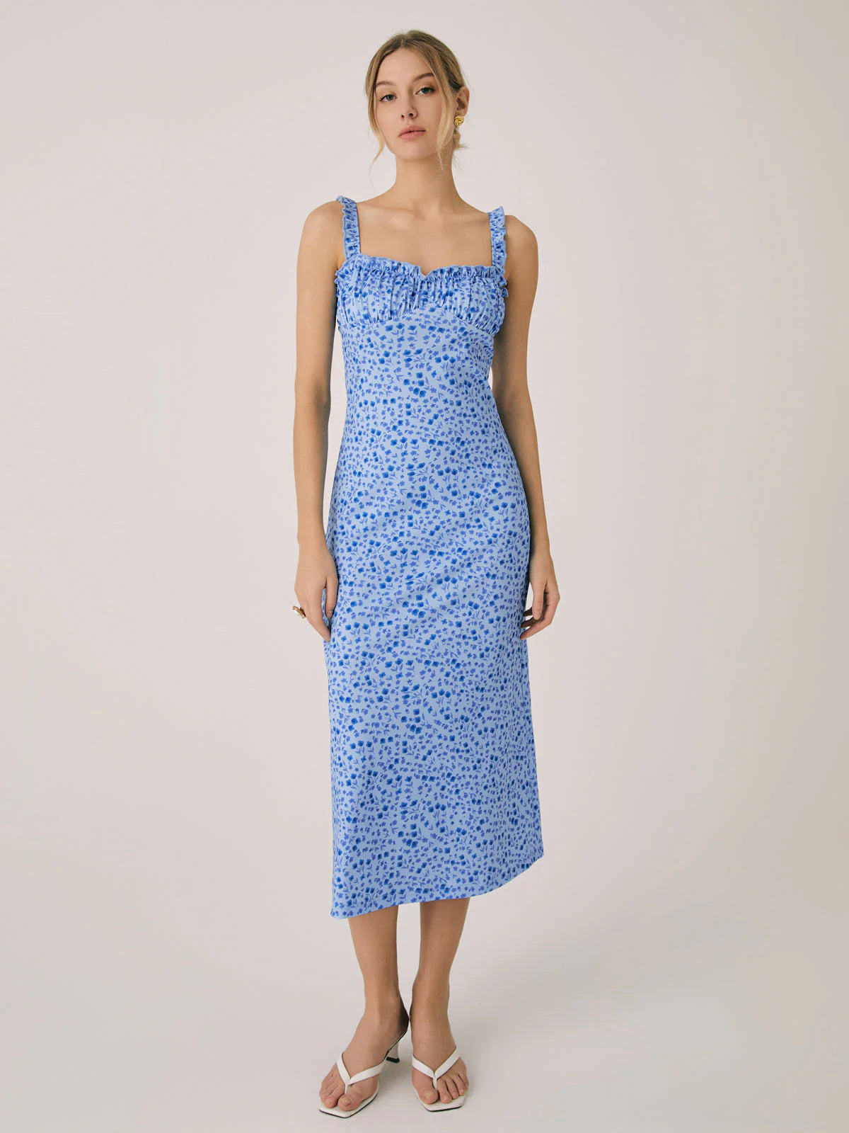 Floral Jersey Midi Dress