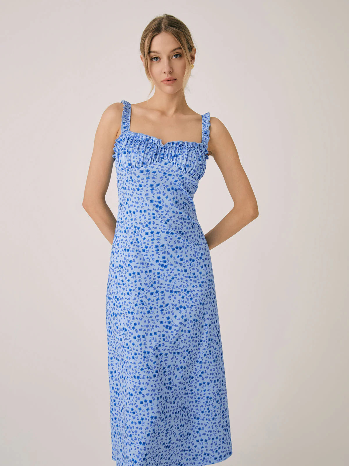 Floral Jersey Midi Dress
