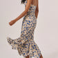 Floral Print Knotted Detail Maxi Dress