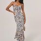 Floral Print Knotted Detail Maxi Dress