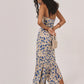Floral Print Knotted Detail Maxi Dress