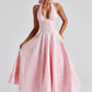 Halter Neck Midi Summer Dress