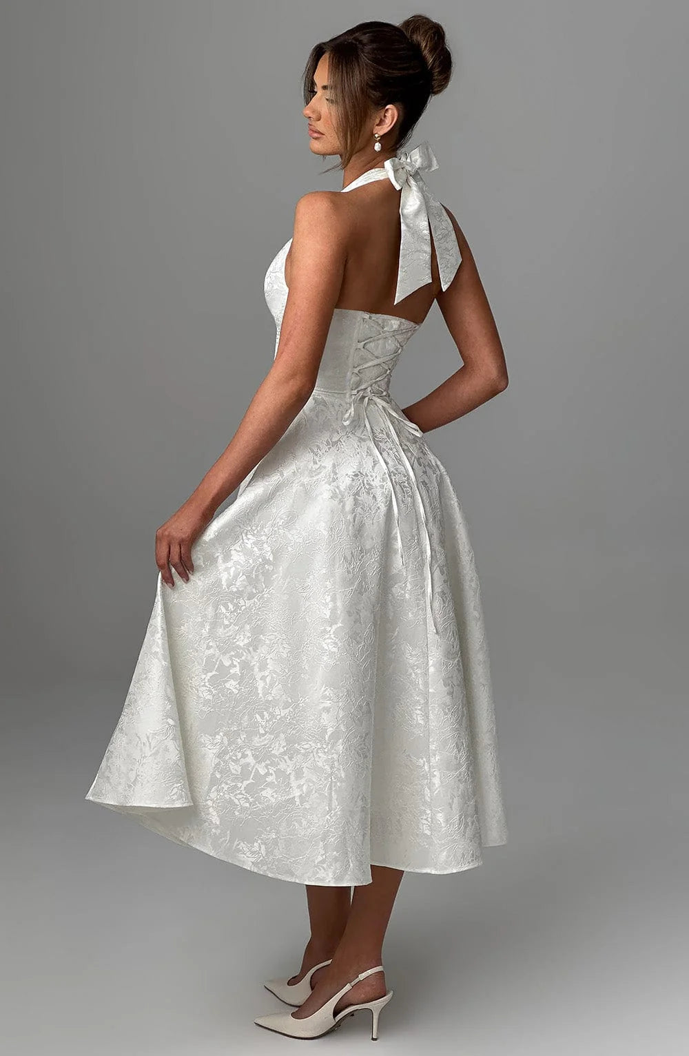 Halter Neck Midi Summer Dress