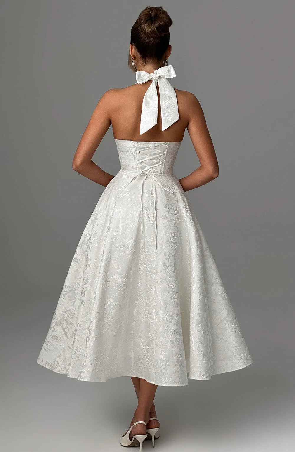 Halter Neck Midi Summer Dress