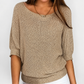 Lightweight Cotton Blend Casual Sweater