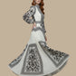 Pleated Maxi Evening Dress