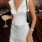 Satin Lace Trim Two Piece Skirt Set