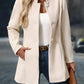 Wool Blend Long Button-Up Coat