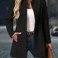 Wool Blend Long Button-Up Coat