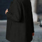 Wool Blend Long Button-Up Coat
