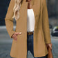 Wool Blend Long Button-Up Coat