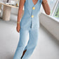 Woven Fabric Sleeveless Two Piece Pants Set