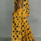 High Waisted Long Sleeve Collar Maxi Dress